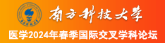 大鸡巴猛抽视频南方科技大学医学2024年春季国际交叉学科论坛